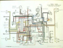 Porsche® 1956-1959 Wiring Diagram POSTER - YnZ's 356 Reproduction Parts